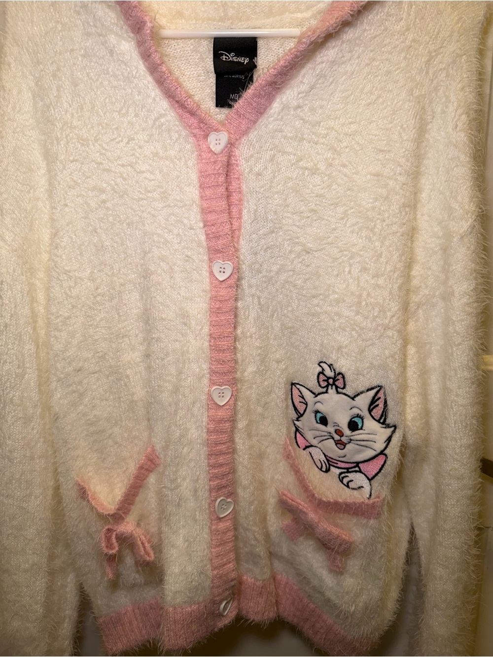 NWT Disney The Aristocats Marie Hooded Cat Ears Ladies Cardigan - Picture 3 of 13